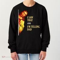 I Saw That IM Telling Dad Funny Religious Christian Jesus Women's Sweatshirt thumb 0