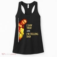 I Saw That IM Telling Dad Funny Religious Christian Jesus Women's Tank Top thumb 0