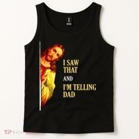 I Saw That IM Telling Dad Funny Religious Christian Jesus Tank Top thumb 2
