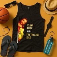 I Saw That IM Telling Dad Funny Religious Christian Jesus Tank Top thumb 4