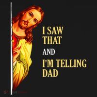 I Saw That IM Telling Dad Funny Religious Christian Jesus Visor thumb 3