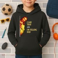 I Saw That IM Telling Dad Funny Religious Christian Jesus Kids Hoodie thumb 2