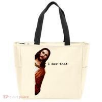 I Saw That Funny Jesus Christian Tote Bag thumb 0