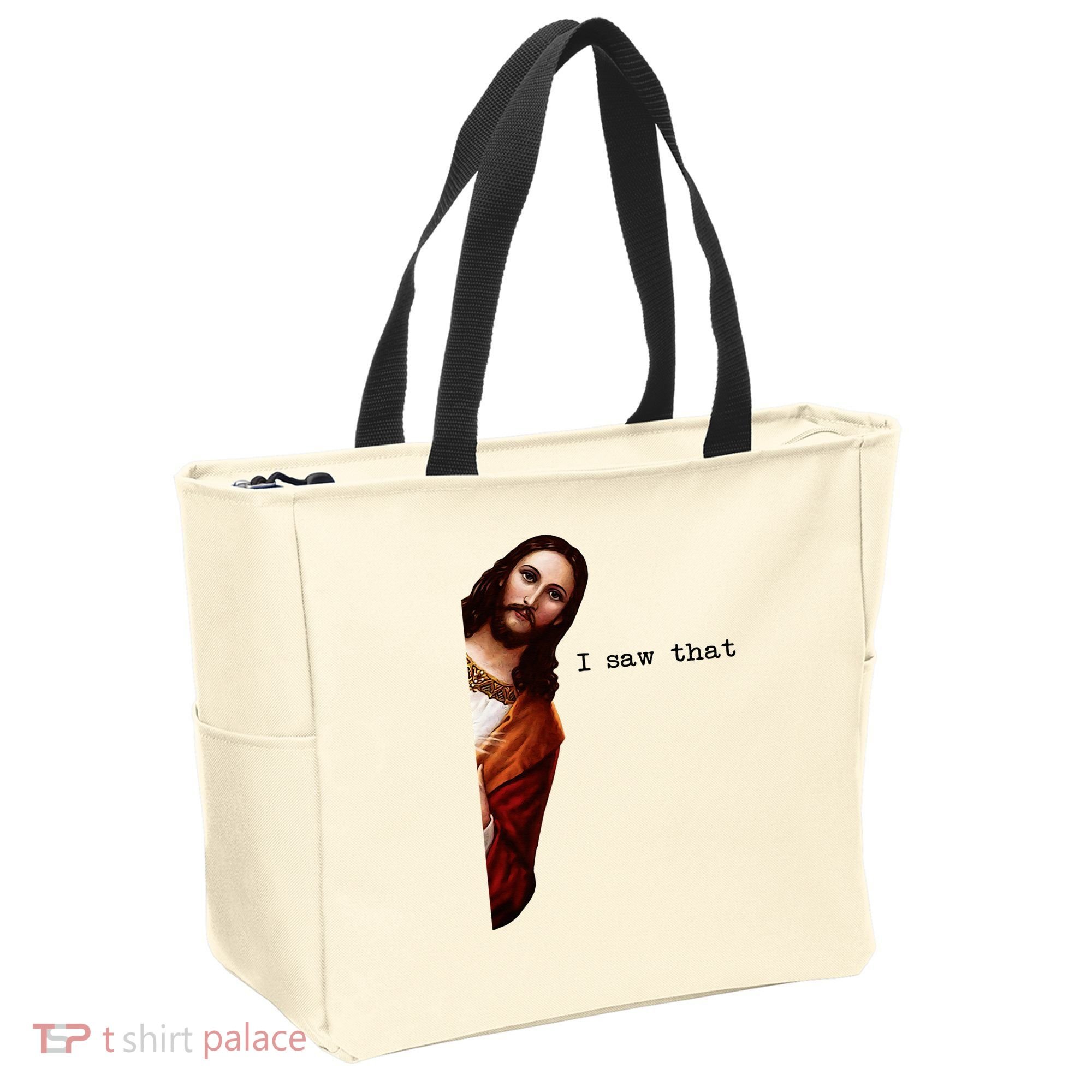 I Saw That Funny Jesus Christian Tote Bag