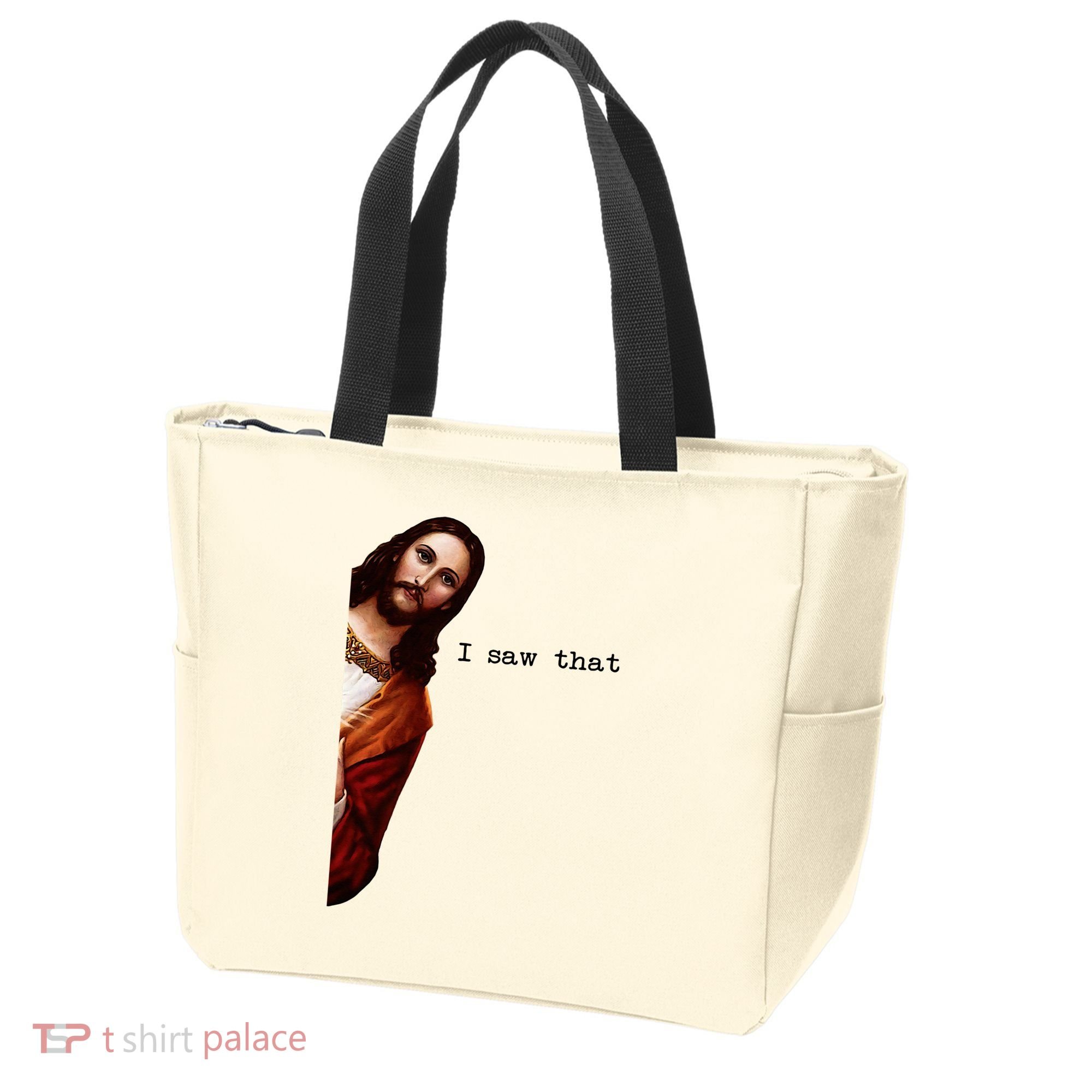I Saw That Funny Jesus Christian Tote Bag