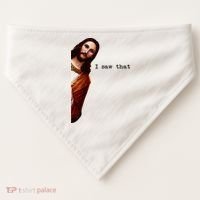 I Saw That Funny Jesus Christian USA-Made Doggie Bandana thumb 0