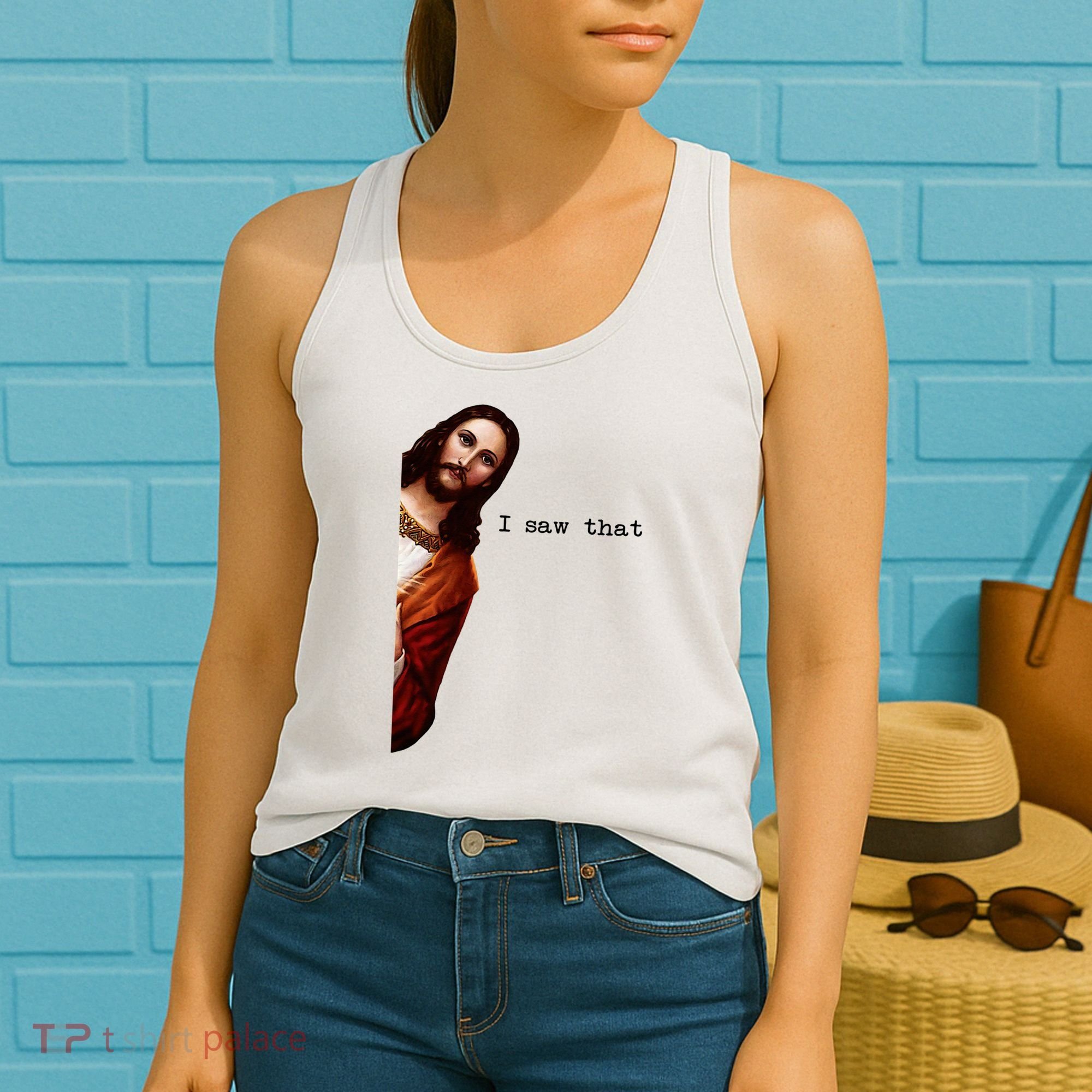 I Saw That Funny Jesus Christian Women's Tank Top