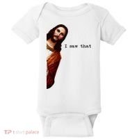 I Saw That Funny Jesus Christian Baby Bodysuit thumb 0