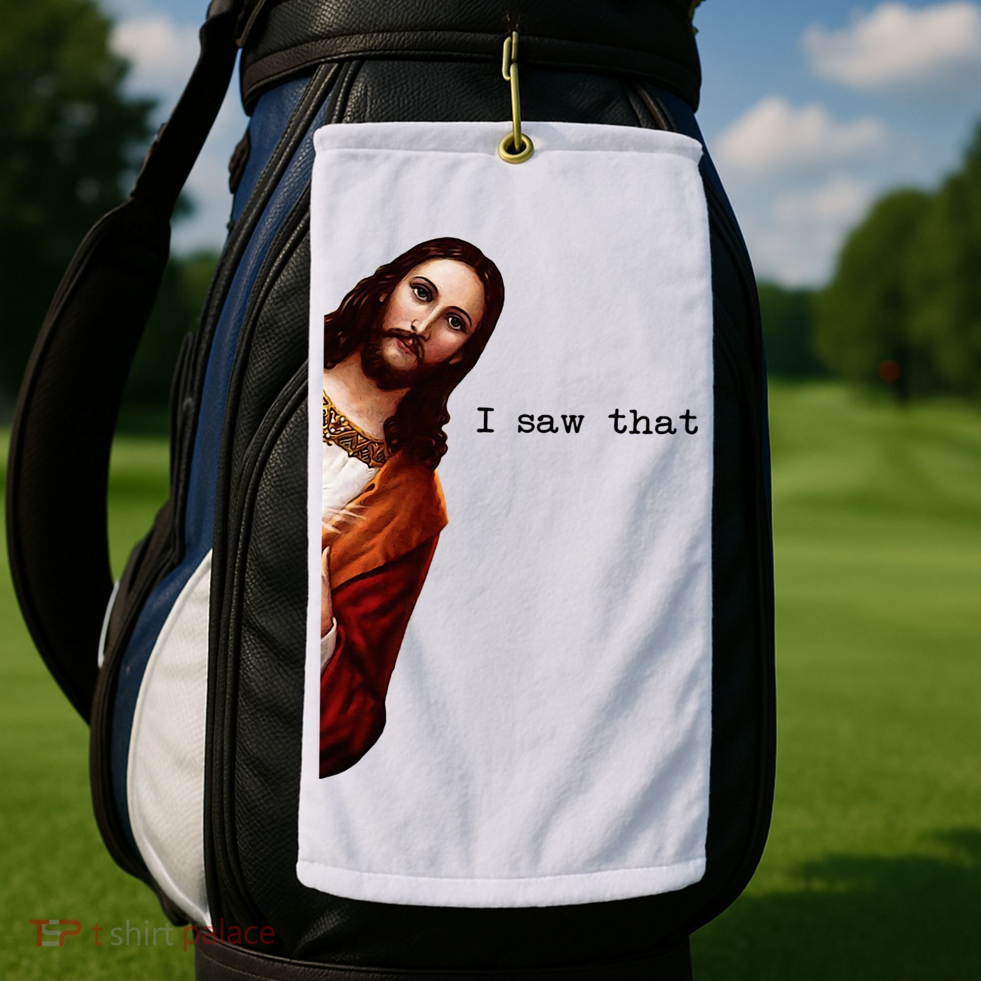 I Saw That Funny Jesus Christian Golf Towel