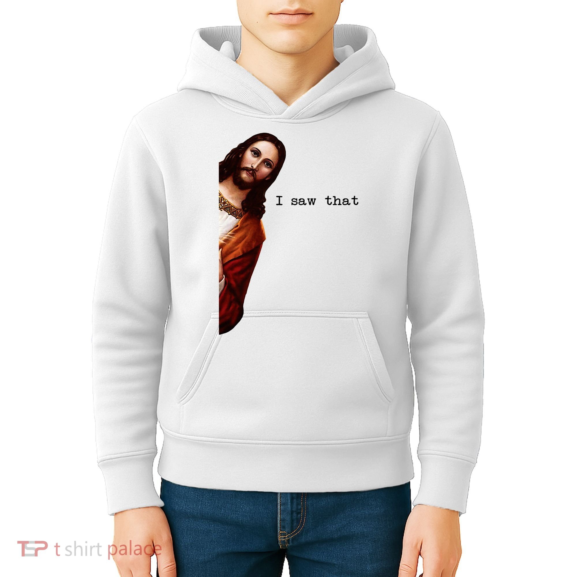 I Saw That Funny Jesus Christian Kids Hoodie