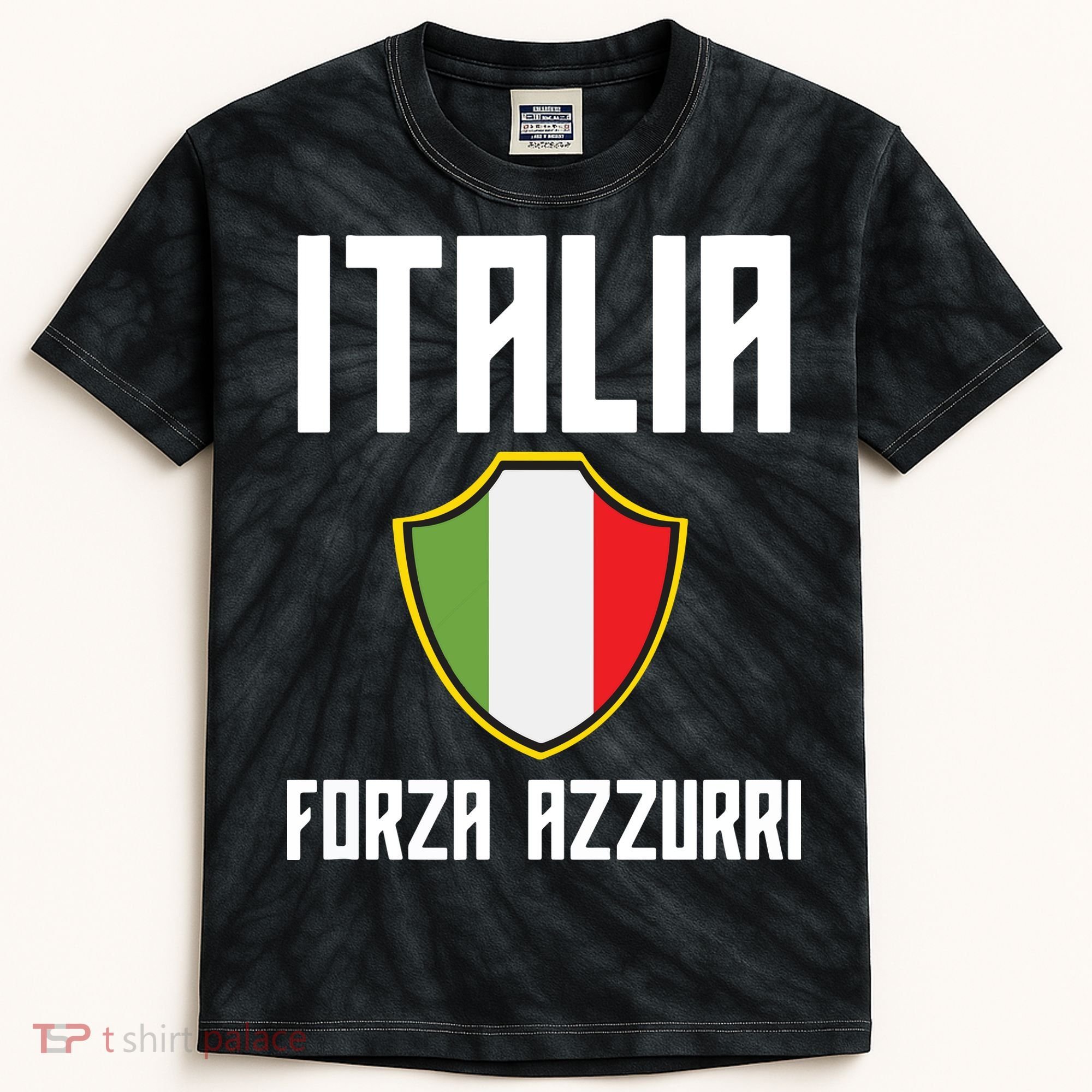 Italy Soccer Team Italia Kids Tie-Dye T-Shirt