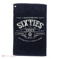 I Survived The Sixties Twice Built In 60s 60th Birthday Golf Towel thumb 0