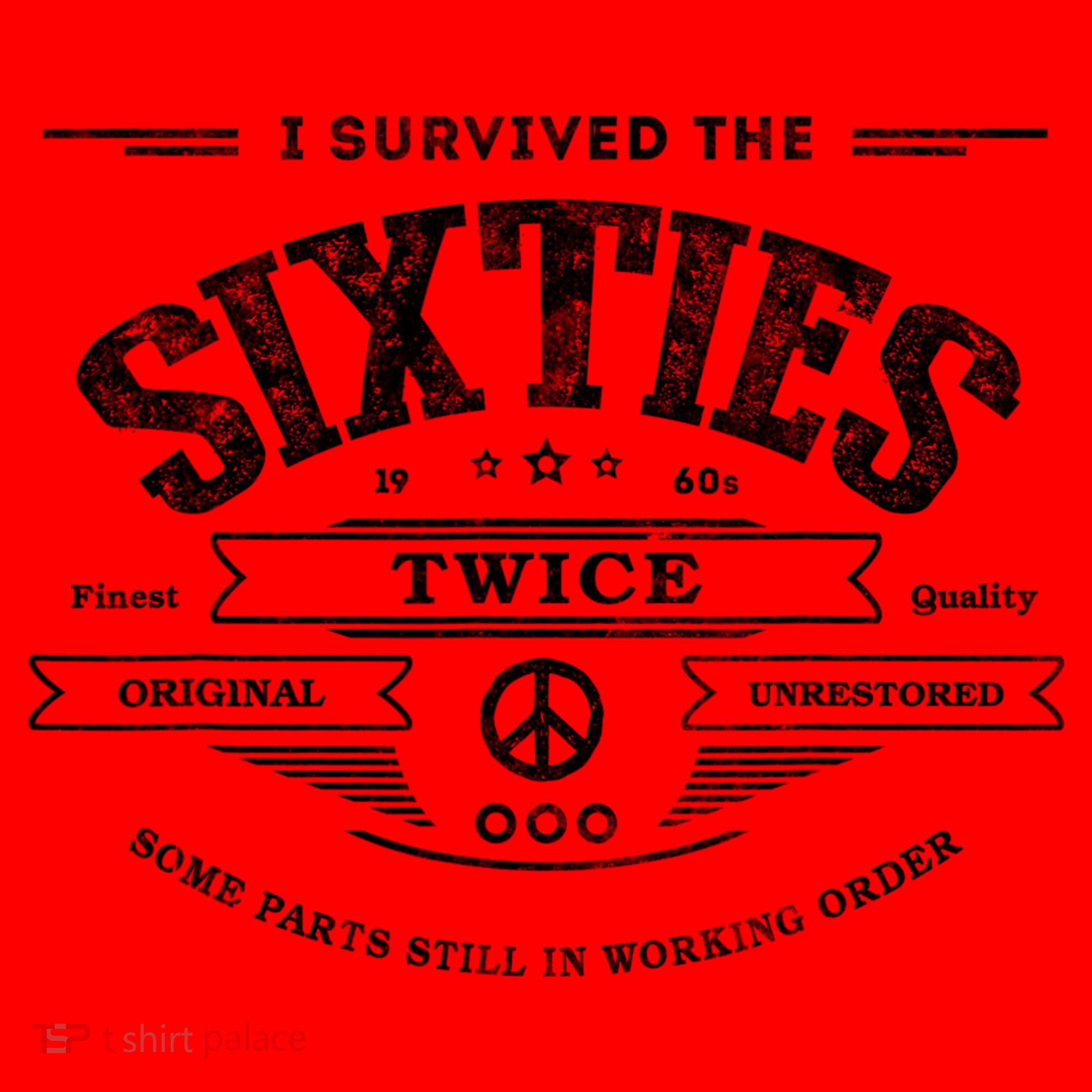 I Survived The Sixties Twice Built In 60s 60th Birthday Santa Hat
