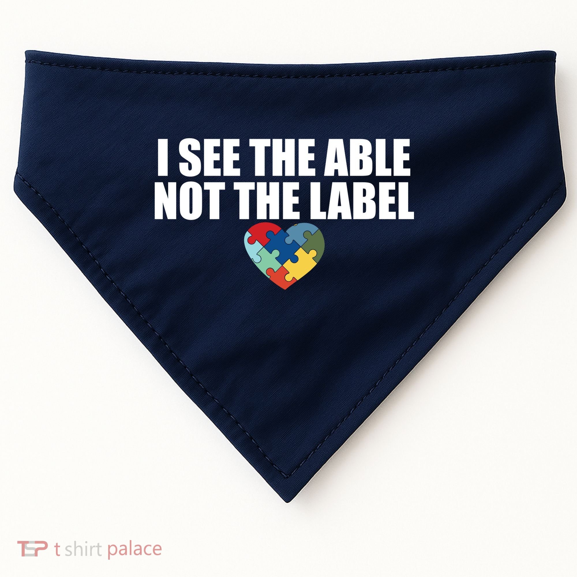 I See The ABLE Not The LABEL USA-Made Doggie Bandana