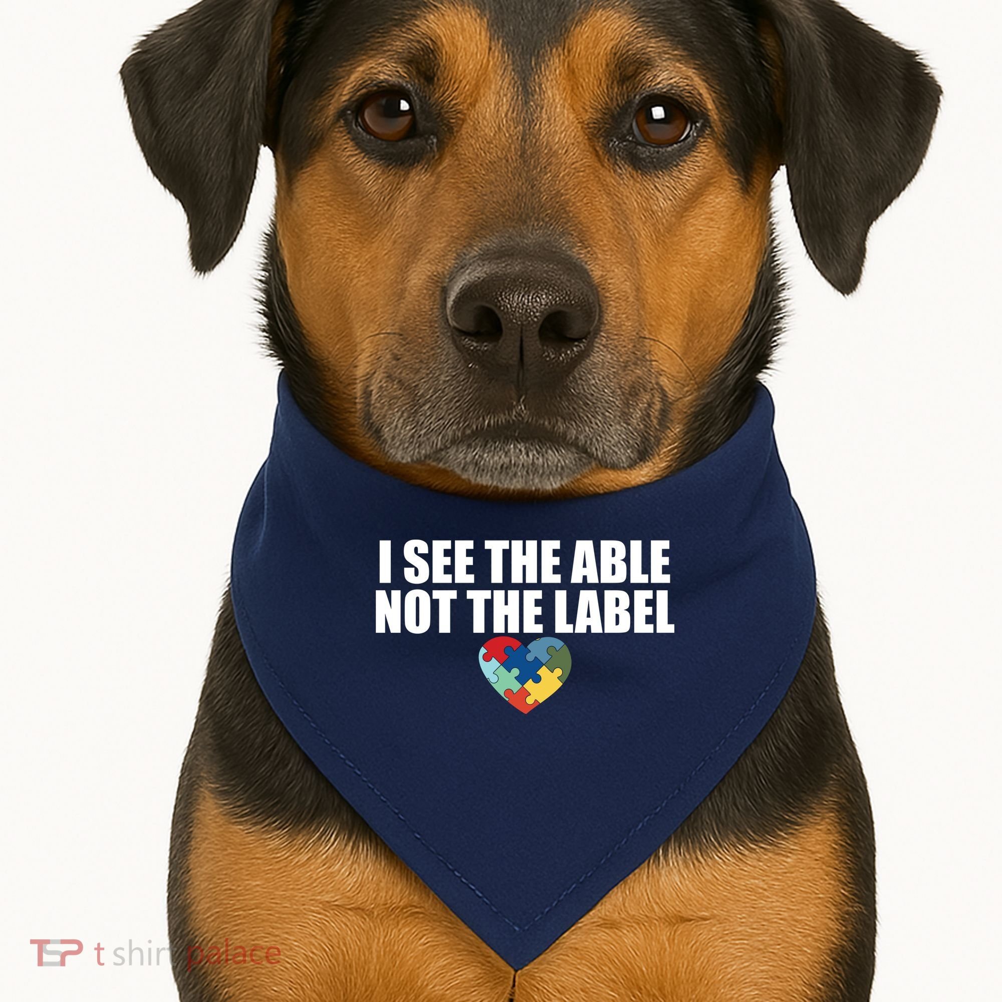 I See The ABLE Not The LABEL USA-Made Doggie Bandana