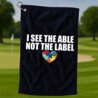 I See The ABLE Not The LABEL Golf Towel thumb 1