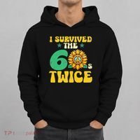 I Survived The 60s Twice Sixties 60s And 70s Year Sunflower Hoodie thumb 0