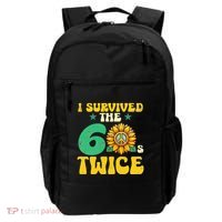 I Survived The 60s Twice Sixties 60s And 70s Year Sunflower Backpack thumb 0