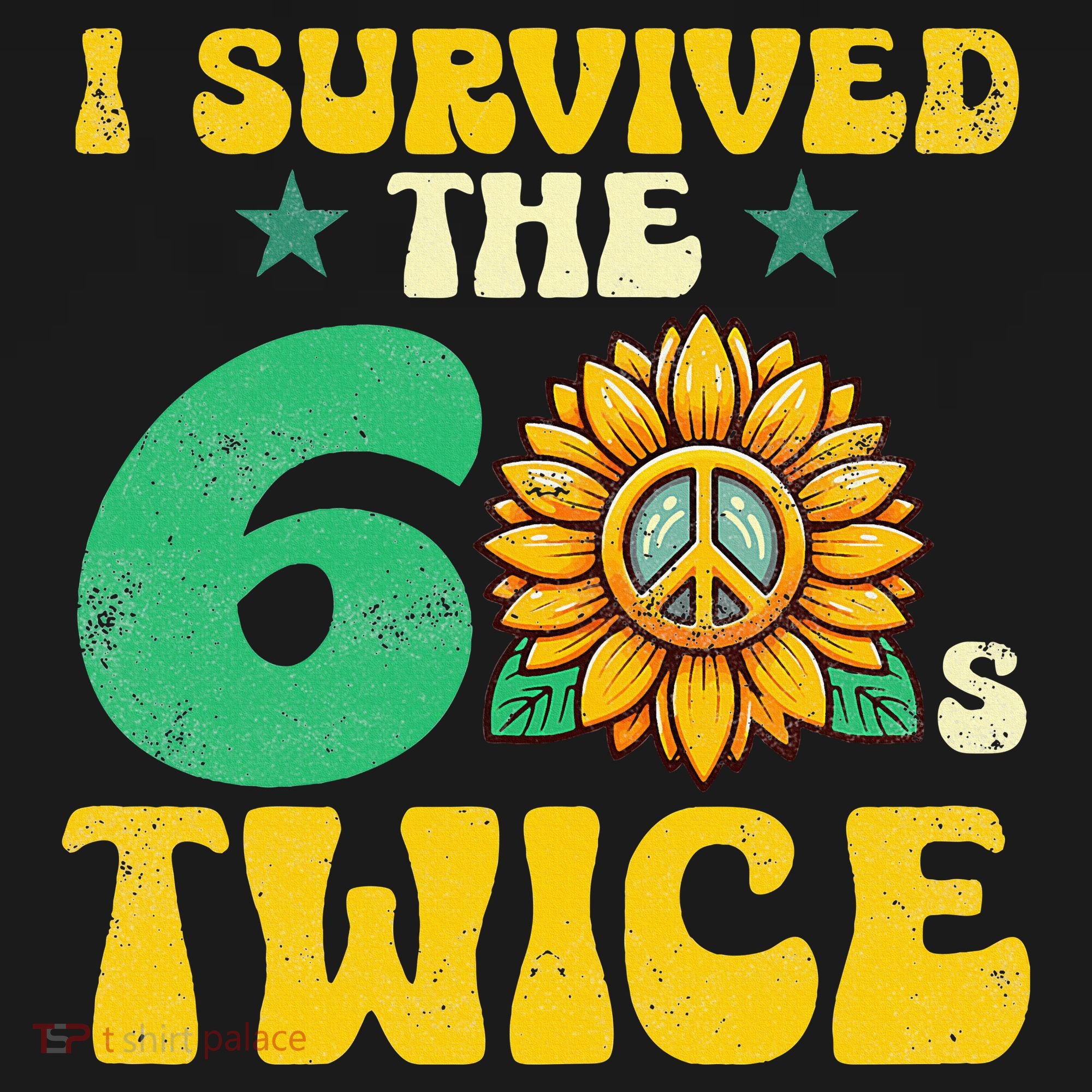 I Survived The 60s Twice Sixties 60s And 70s Year Sunflower Tote Bag