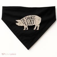 I'd Smoke That Pig Bbq Grilling Meaningful Gift USA-Made Doggie Bandana thumb 0