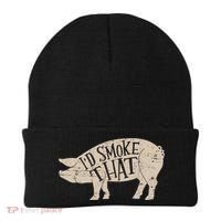 I'd Smoke That Pig Bbq Grilling Meaningful Gift Beanie thumb 0