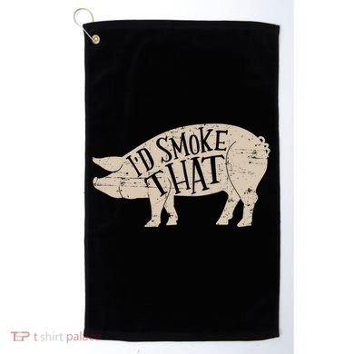 I'd Smoke That Pig Bbq Grilling Meaningful Gift Golf Towel
