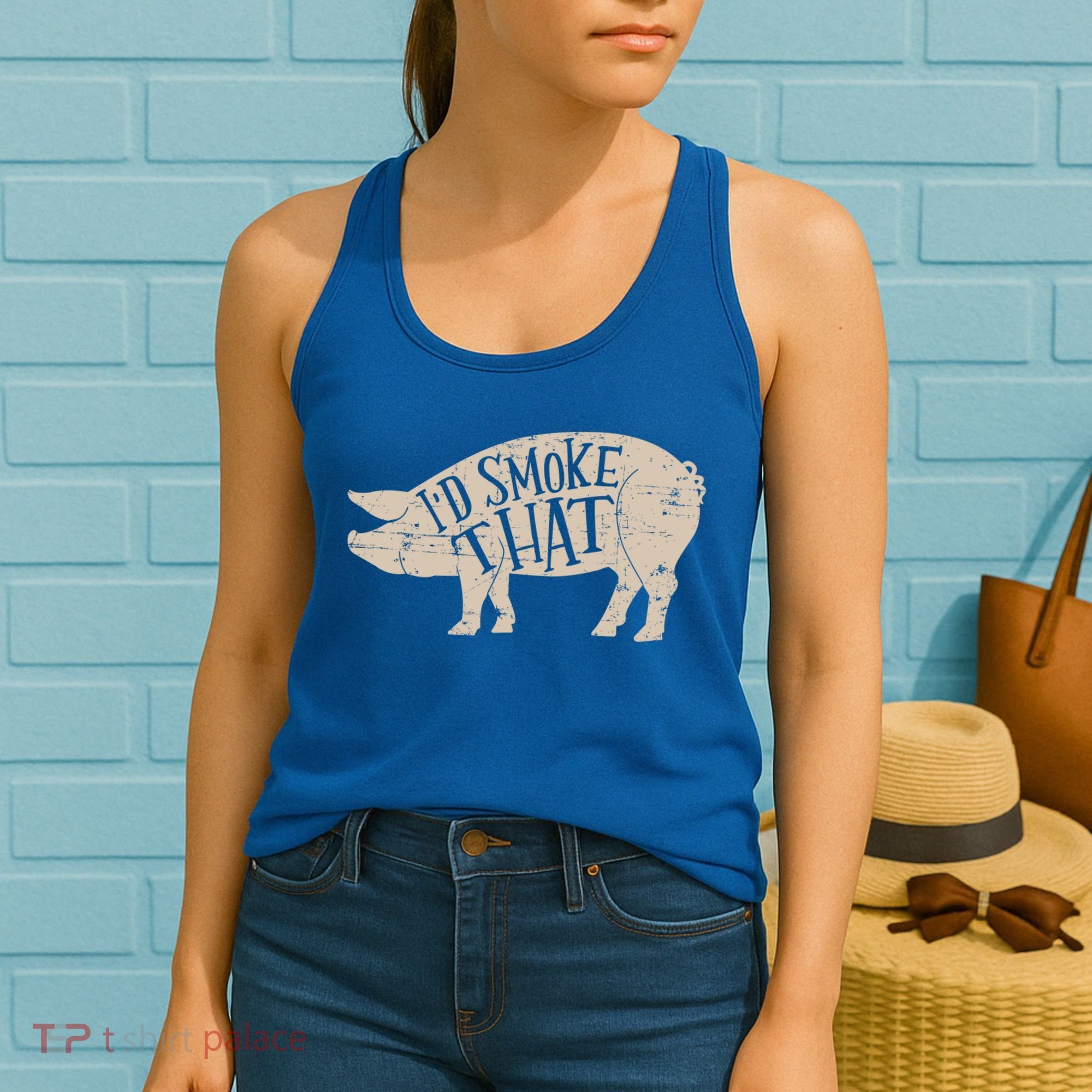 I'd Smoke That Pig Bbq Grilling Meaningful Gift Women's Tank Top