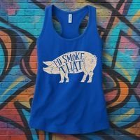 I'd Smoke That Pig Bbq Grilling Meaningful Gift Women's Tank Top thumb 3