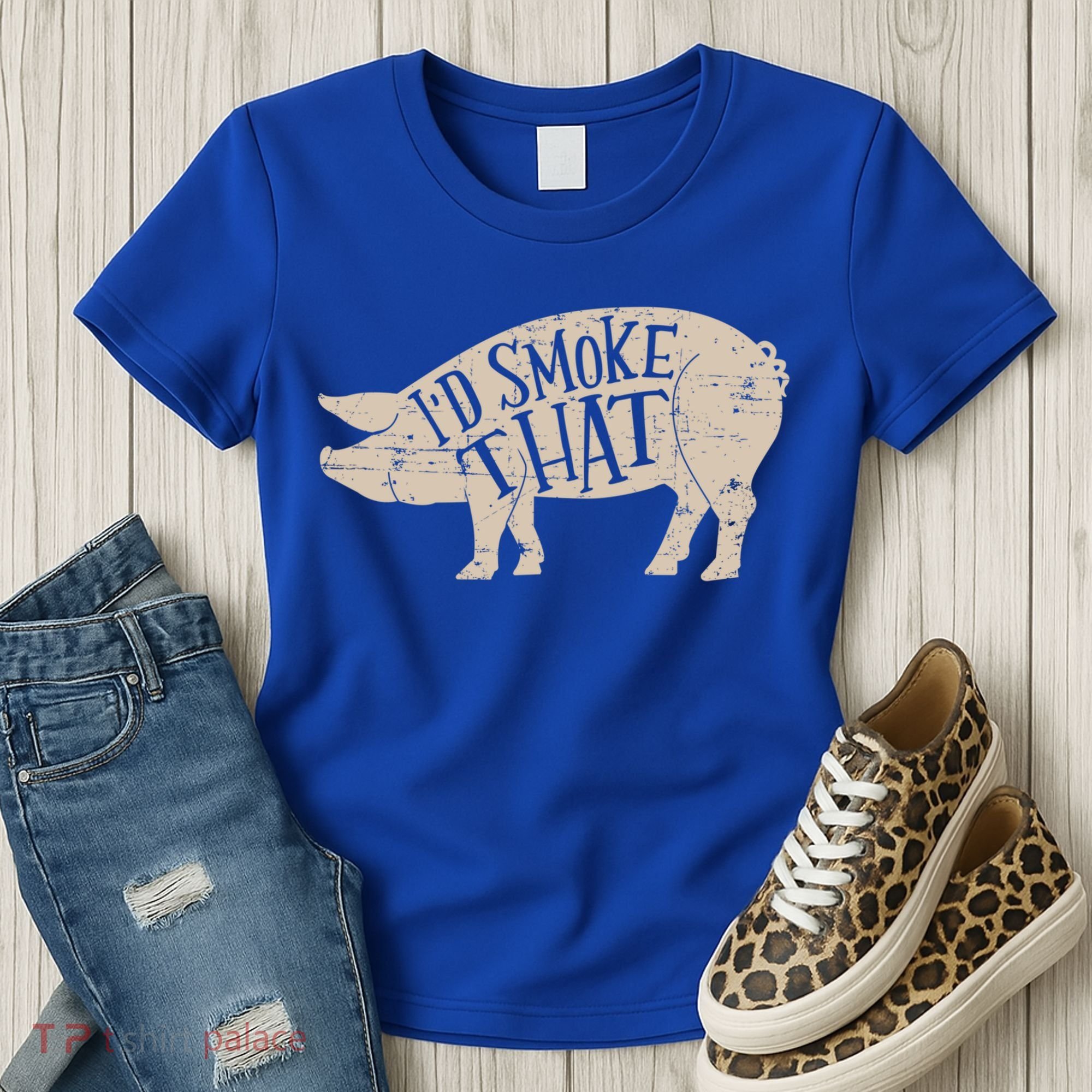 I'd Smoke That Pig Bbq Grilling Meaningful Gift Women's T-Shirt