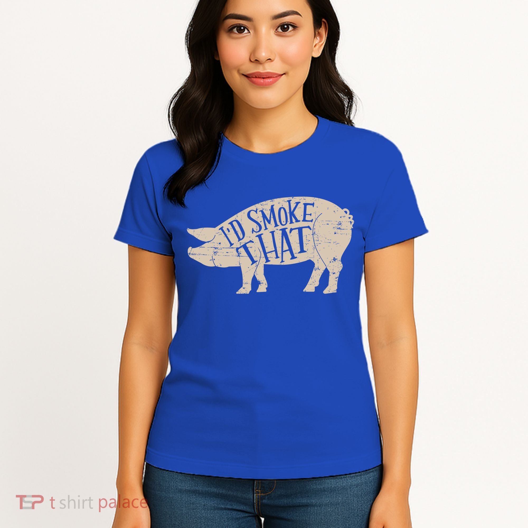 I'd Smoke That Pig Bbq Grilling Meaningful Gift Women's T-Shirt