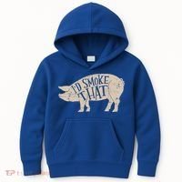 I'd Smoke That Pig Bbq Grilling Meaningful Gift Kids Hoodie thumb 0