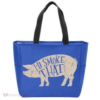 I'd Smoke That Pig Bbq Grilling Meaningful Gift Tote Bag