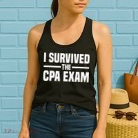 I Survived The CPA Exam Funny Certified Public Accountant Women's Tank Top thumb 2