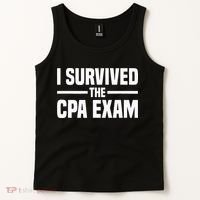 I Survived The CPA Exam Funny Certified Public Accountant Tank Top thumb 2