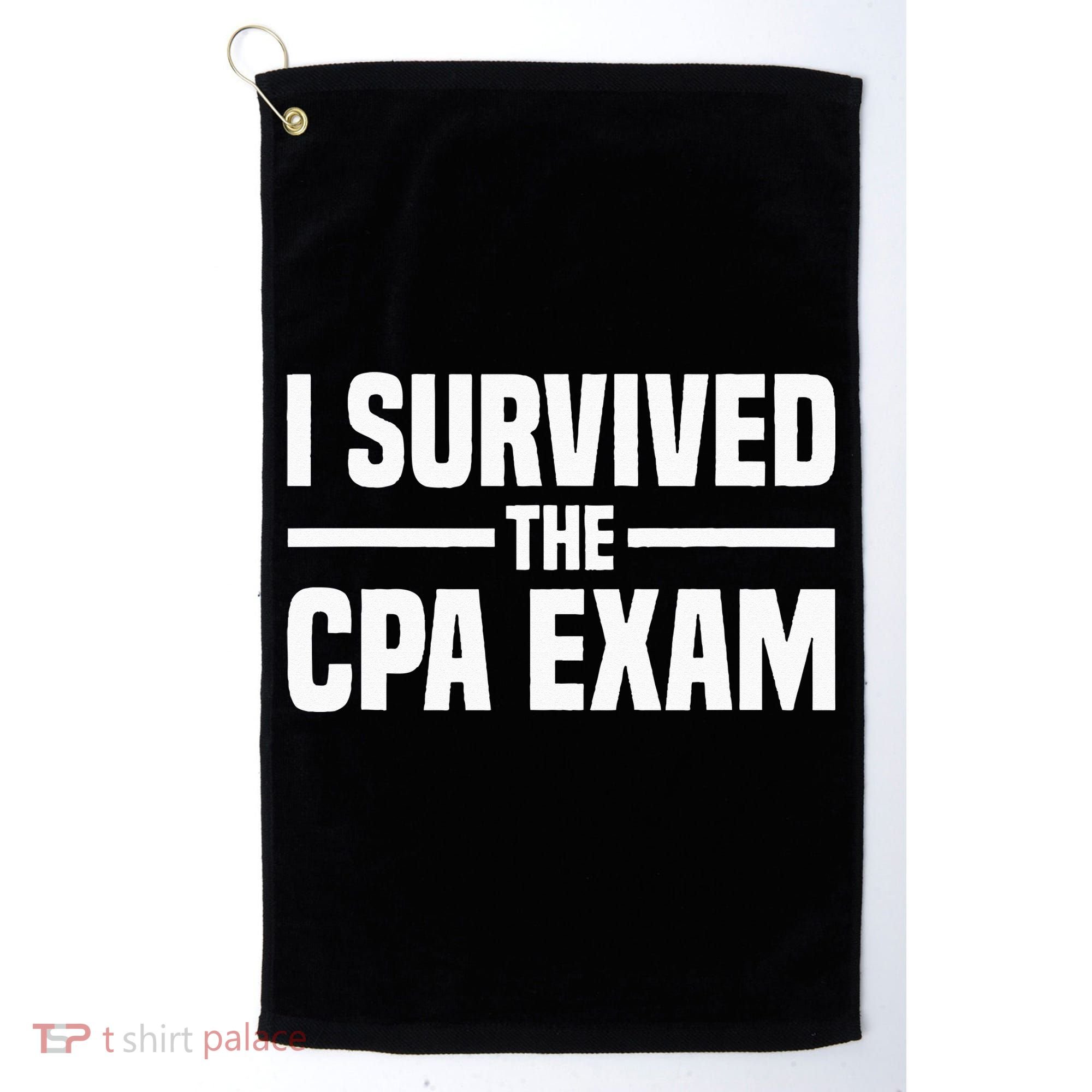 I Survived The CPA Exam Funny Certified Public Accountant Golf Towel