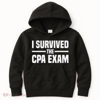 I Survived The CPA Exam Funny Certified Public Accountant Kids Hoodie thumb 0