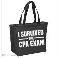I Survived The CPA Exam Funny Certified Public Accountant Tote Bag thumb 2