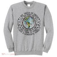 I See Trees Of Green Red Roses Too What A Wonderful World Sweatshirt thumb 0