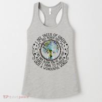I See Trees Of Green Red Roses Too What A Wonderful World Women's Tank Top thumb 0