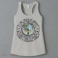 I See Trees Of Green Red Roses Too What A Wonderful World Women's Tank Top thumb 3
