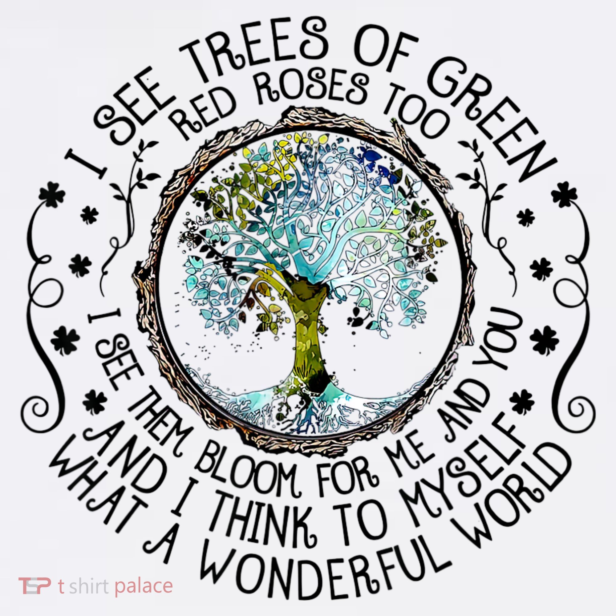 I See Trees Of Green Red Roses Too What A Wonderful World Visor
