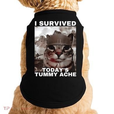 I Survived Todays Tummy Ache Doggie Tank
