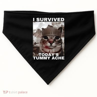 I Survived Todays Tummy Ache USA-Made Doggie Bandana
