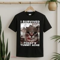 I Survived Todays Tummy Ache T-Shirt thumb 2