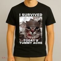 I Survived Todays Tummy Ache T-Shirt thumb 3