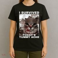 I Survived Todays Tummy Ache T-Shirt thumb 4