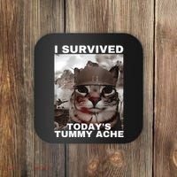 I Survived Todays Tummy Ache Coaster thumb 0