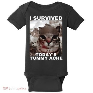 I Survived Todays Tummy Ache Baby Bodysuit