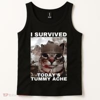 I Survived Todays Tummy Ache Tank Top thumb 2