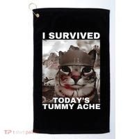 I Survived Todays Tummy Ache Golf Towel thumb 0
